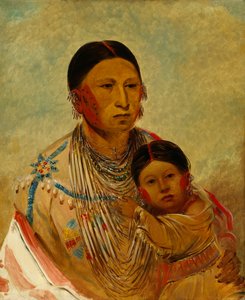 Ru-ton-ye-wee-ma, Pigeon qui parade, épouse de White Cloud, 1844 - George Catlin