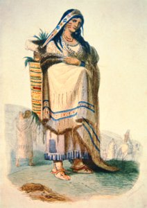Mère Sioux avec bébé dans un porte-bébé