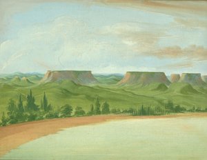 Collines carrées, 1200 miles au-dessus de St. Louis, 1832.