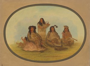 Le chef Sioux avec plusieurs Indiens, 1861-1869 - George Catlin