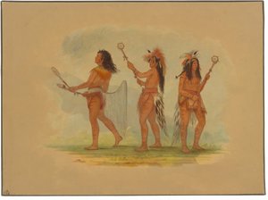 Trois joueurs de balle célèbres - Choctaw, Sioux et Ojibbeway