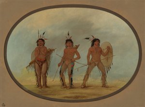 Trois guerriers Cheyenne - George Catlin