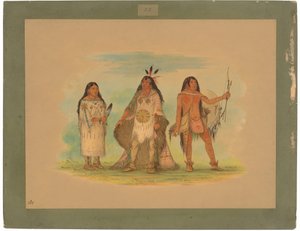 Trois Indiens Minatarree - George Catlin