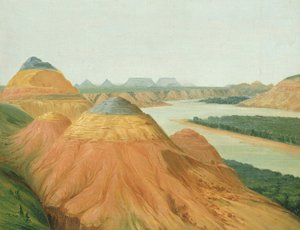 Vue dans le grand méandre du Missouri supérieur
