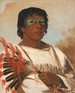 Wah-pe-kée-suck, Nuage blanc (appelé le Prophète), conseiller de Black Hawk - George Catlin