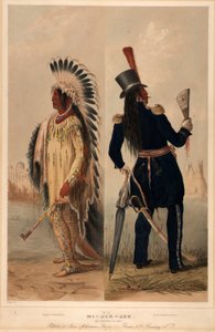 Wi-jun-jon. Un chef assinneboin. - George Catlin