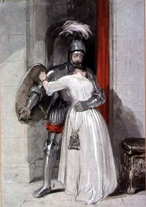 Dame et chevalier - George Cattermole