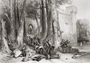 Le siège de Lathom House, 1644, gravé par W. Topham - George Cattermole
