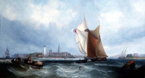 Navires au large de la côte française