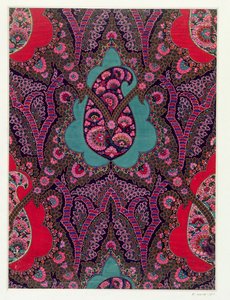 Motif de tissu pour châles de Paisley, c.1871