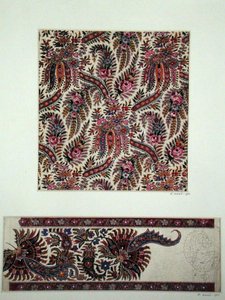 Conceptions de tissus pour châles de Paisley, vers 1871