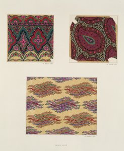 Dessins de tissus pour châles de Paisley, c.1871