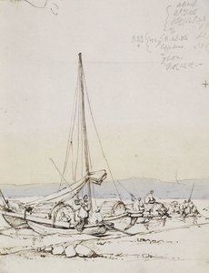 Bateaux Tanka sur le rivage