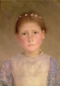 La Couronne de marguerites - Une étude en faible lumière, 1890 - George Clausen