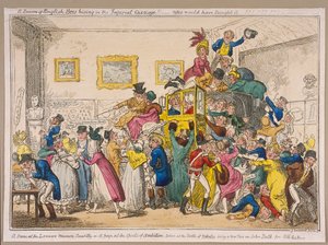 Carrosse de Bonaparte exposé au Musée de Bullock, Piccadilly, Westminster, Londres - George Cruikshank