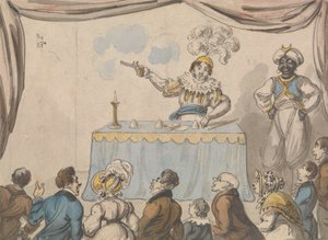 Prestidigitateur avec pistolet et cartes - George Cruikshank
