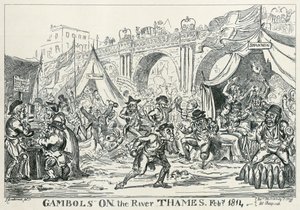 Jeux sur la Tamise, février 1814, 1814 - George Cruikshank