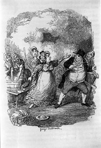 Illustration pour « Oliver Twist » par Charles Dickens (1812-1870), par George Cruikshank (1792-1878). - George Cruikshank