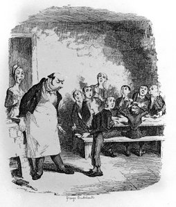 Illustration pour « Oliver Twist » par Charles Dickens (1812-1870), par George Cruikshank (1792-1878). - George Cruikshank