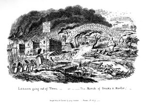 Londres sortant de la ville - ou La Marche des briques et du mortier, 1829