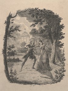 Homme et femme dans le jardin - George Cruikshank