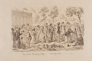 La grande exposition de Mayhew de 1851 : Le premier jour du shilling - Sortie, 1851 - George Cruikshank