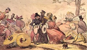 Monstruosités de 1825 et 1826. (Caricature satirique des modes anglaises du 19e siècle)