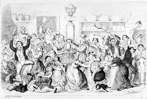 Nouvelle Harmonie - Tout doit - Rien ne paie, 1845 - George Cruikshank