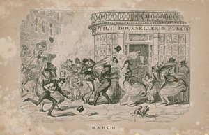 Les gens luttent contre les vents violents - George Cruikshank