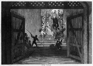 La princesse Élisabeth amenée prisonnière à la Tour de Londres, 1554 1840 - George Cruikshank