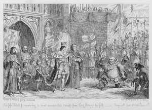 Sir John Falstaff recevant un reproche des plus inattendus du roi Henri V - George Cruikshank