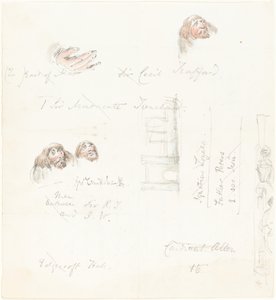Esquisses de visages grotesques