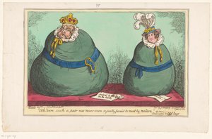 Caricature du roi George IV et de la reine Caroline, 1820 - George Cruikshank