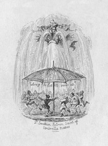 Saint Swithin, patron des fabricants de parapluies, 1829