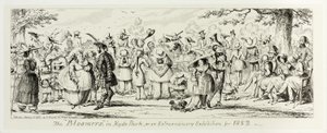 Les "Bloomers" à Hyde Park, ou une exposition extraordinaire pour 1852, des gravures sur acier de George Cruikshank aux Almanachs comiques : 1835-1853 - George Cruikshank