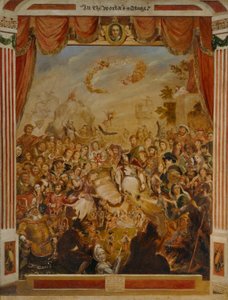 La première apparition de William Shakespeare (1564-1616) sur la scène du Globe avec une partie de sa troupe dramatique en 1564