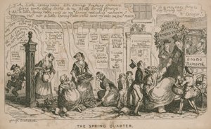 Le Quartier de Printemps; dessin animé - George Cruikshank