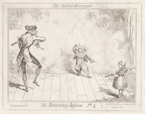 La leçon de danse : la gigue du marin - George Cruikshank