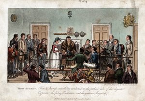 Tom et Jerry en observateurs au tribunal de Bow Street, Londres, 1821