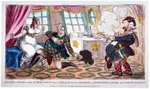 Tourterelles et soupe de tortue !!, 1822 - George Cruikshank
