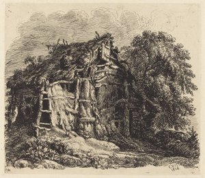 Cabane Galloise à Machynllaeth - George Cuitt the Younger