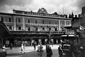Gare de London Bridge, Southwark, Londres, vers 1920-1930