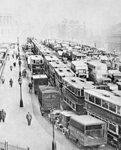 Embouteillage sur le Pont de Blackfriars, Londres - George Davison Reid