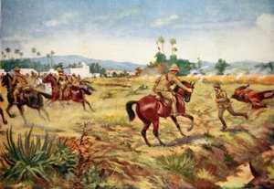 Le soldat C. Hull sauvant la vie du capitaine G.E.D. Learoyd, sous le feu