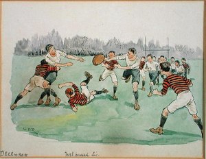 Le mois de décembre : Rugby - George Derville Rowlandson