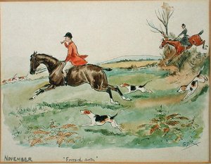 Le Mois de Novembre : Chasse - George Derville Rowlandson