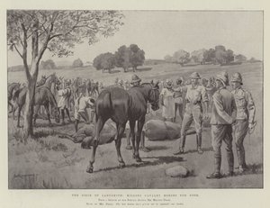 Le Siège de Ladysmith, abattage des chevaux de cavalerie pour la nourriture - George Derville Rowlandson