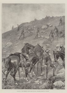 Cavalier de la Light Horse impériale tenant des chevaux pendant une attaque - George Derville Rowlandson