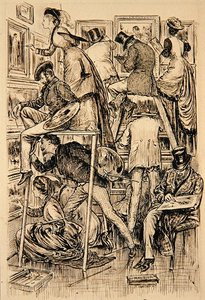 Jour de vernissage à la Royal Academy - George du Maurier