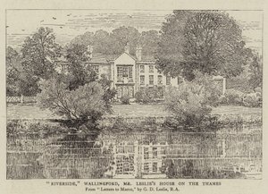 Riverside, Wallingford, la maison de M. Leslie sur la Tamise - George Dunlop Leslie